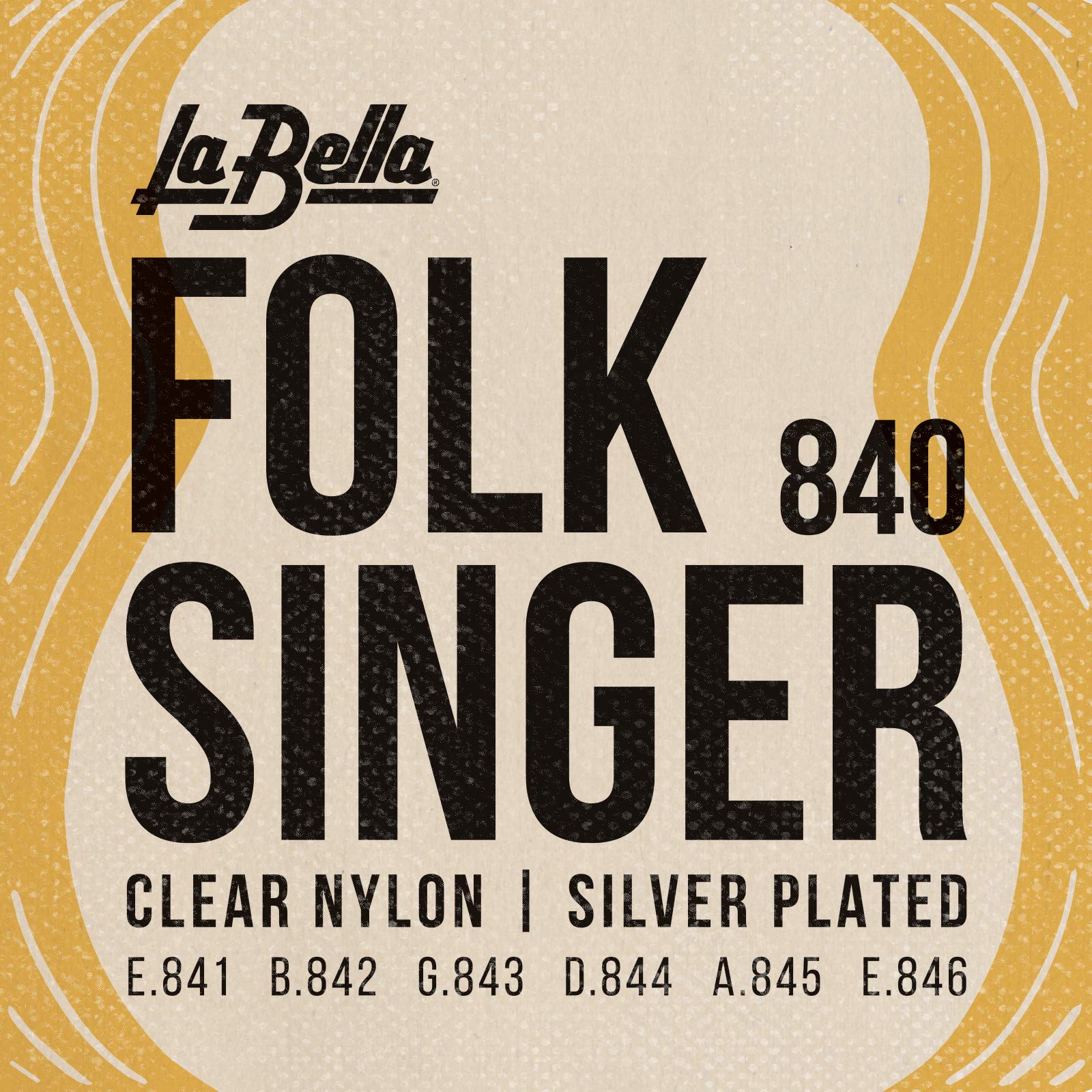 La Bella 840 Folksinger Medium Classical Guitar String 29-44