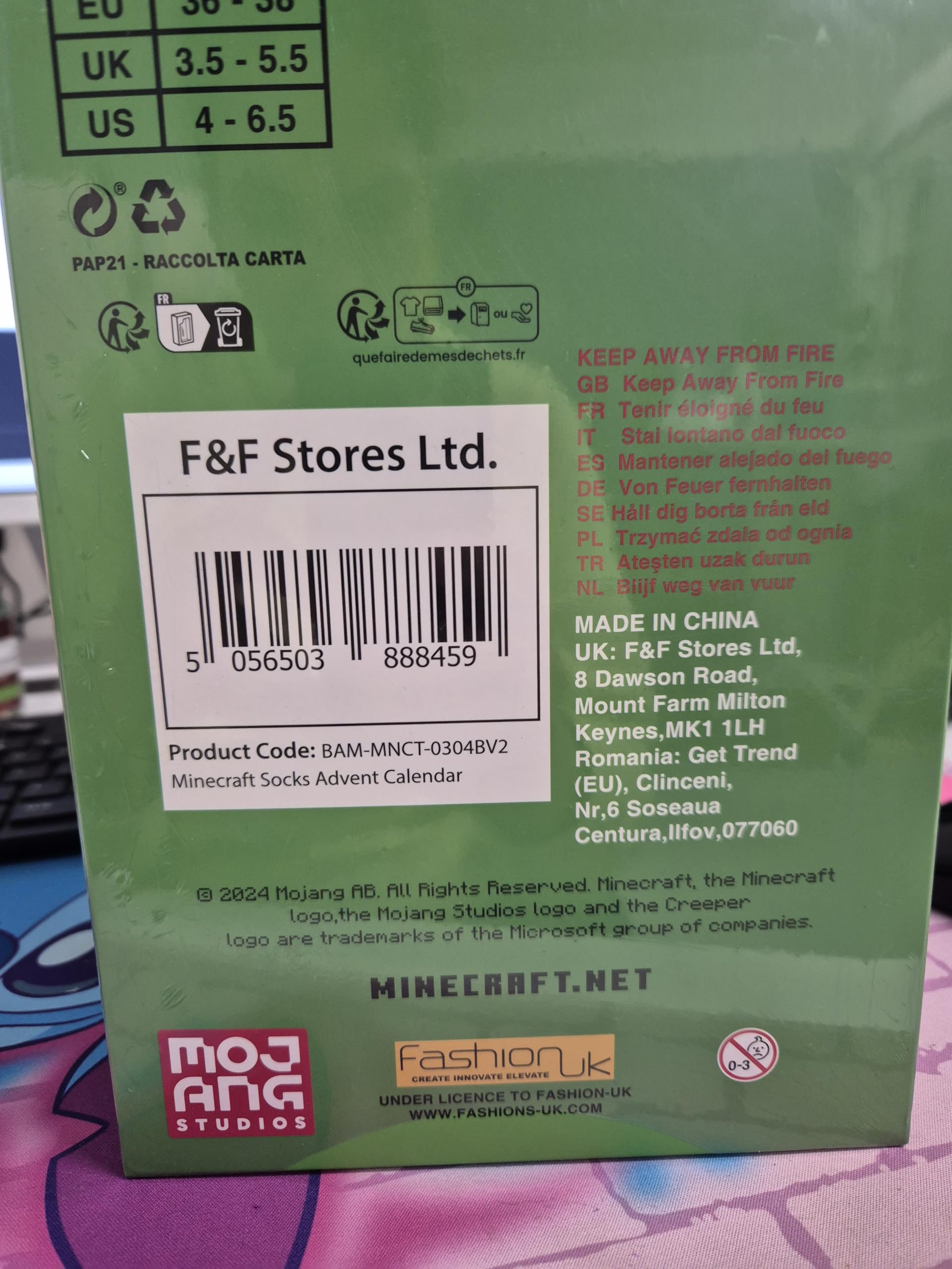 Minecraft 24 Pcs Socks Advent Calendar 2025 for Kids Teens Calf Boys Socks Christmas Countdown Calendar Creeper TNT Xmas Surprise Gifts for Gamers