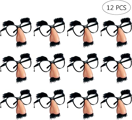 funny glasses with mustache