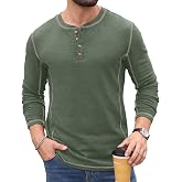 Sailwind Men's Henley Shirts Long Sleeve Button T-Shirt Casual Stylish Pullover Shirt