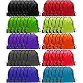GoodtoU Drawstring Backpack Cinch Bags Drawstring Bags Bulk Nylon Draw String Sport Bag, 10 Colors, 10 colors, Sports