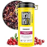 Tiesta Tea - Cranberry Hibiscus Rooibos Tea, Fireberry Loose Leaf, 5oz | Herbal Blend with Hibiscus, Cranberry, Currants, Rooibos, Brew Hot or Iced, 50 Cups in Resealable Pouch, 5 Ounce
