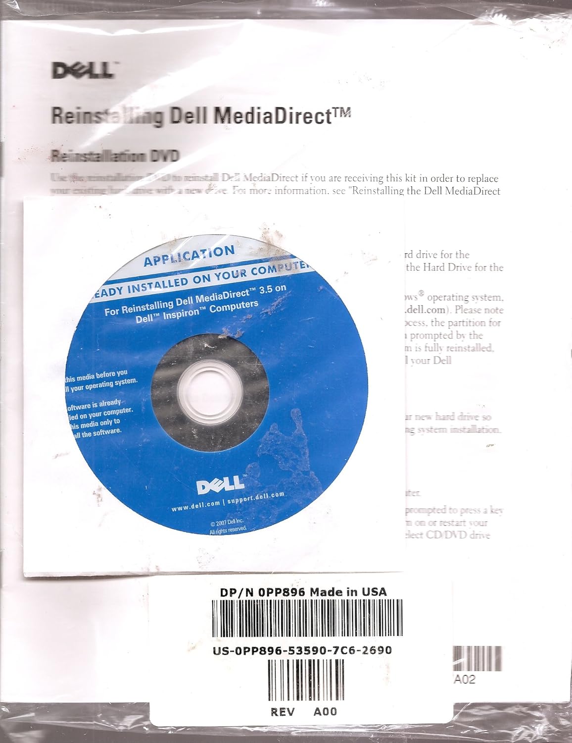 dell mediadirect reinstallation cd
