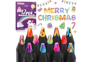 LTINFO Stocking Stuffers for Kids, Art Supplies, Stocking Stuffers, Colored Pencils, Teen Girl Gifts Trendy Stuff, 12 Rainbow Pencils, Gifts for 6-12 Year Old Girl, Arts and Crafts for Kid Ages 8-12