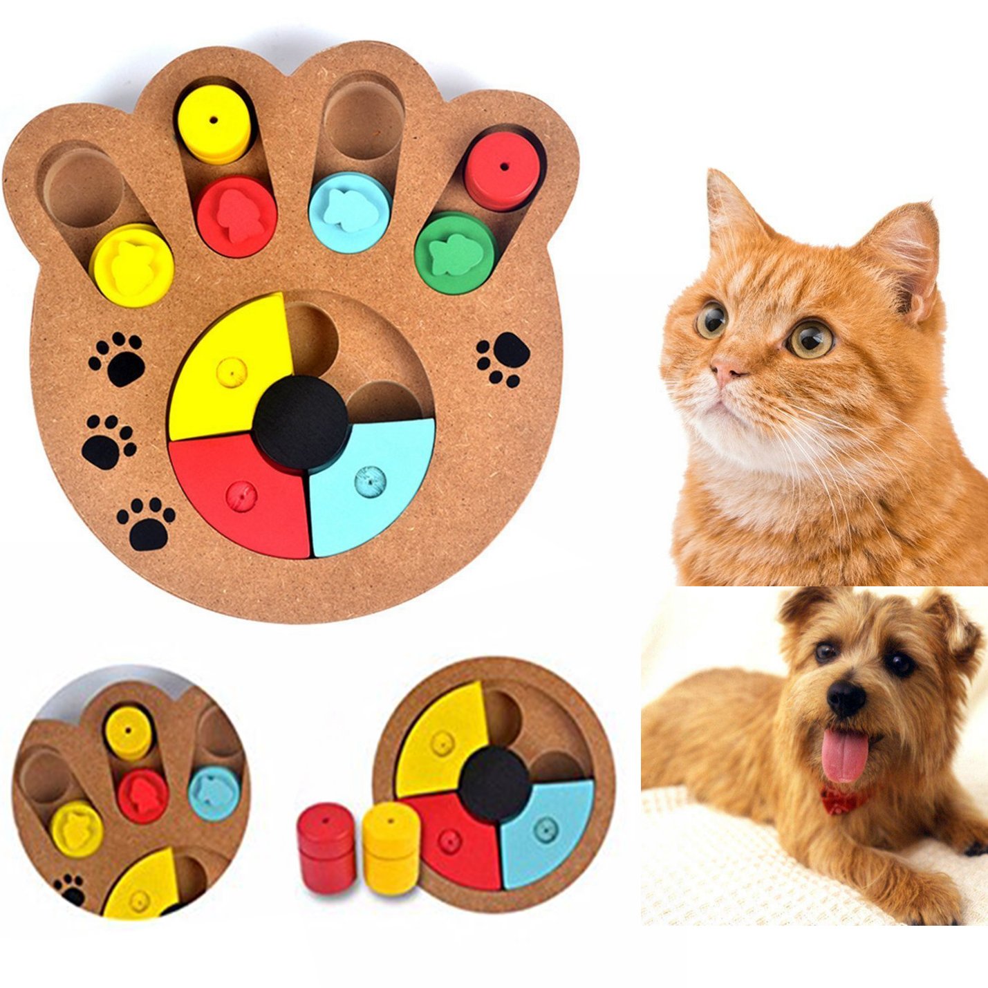 Cisixin Pet Intelligence Toy IQ Interactive Fun Hide and Seek Food