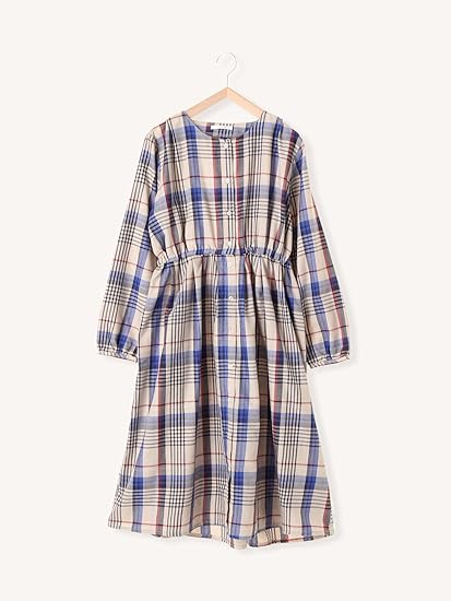 Amazon Co Jp エヘカソポ Ehka Sopo T Rビッグチェックワンピ キナリ M 服 ファッション小物