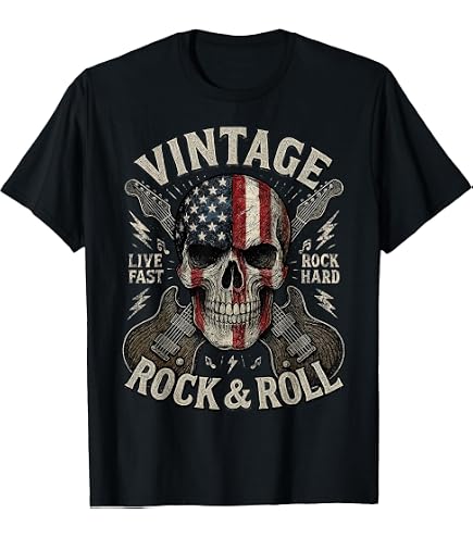 Amazon.com: Rock T Shirt - Vintage Band Concert 60s 70s 80s Retro