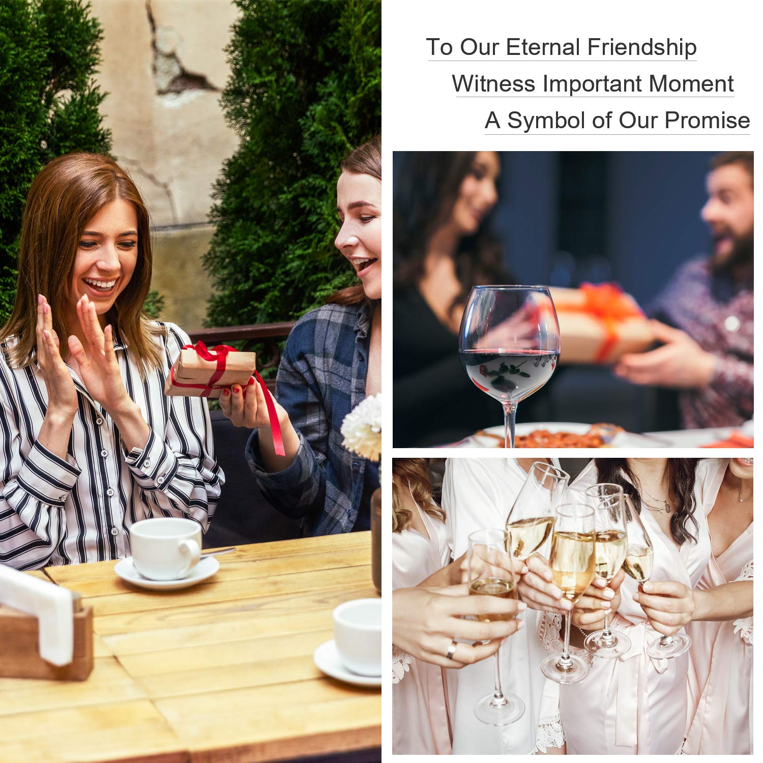 BALTEUS Initial Necklace for Women Girls Gold Stainless Steel Necklace Sideways Letters Pendant Best Firends (Gold A)