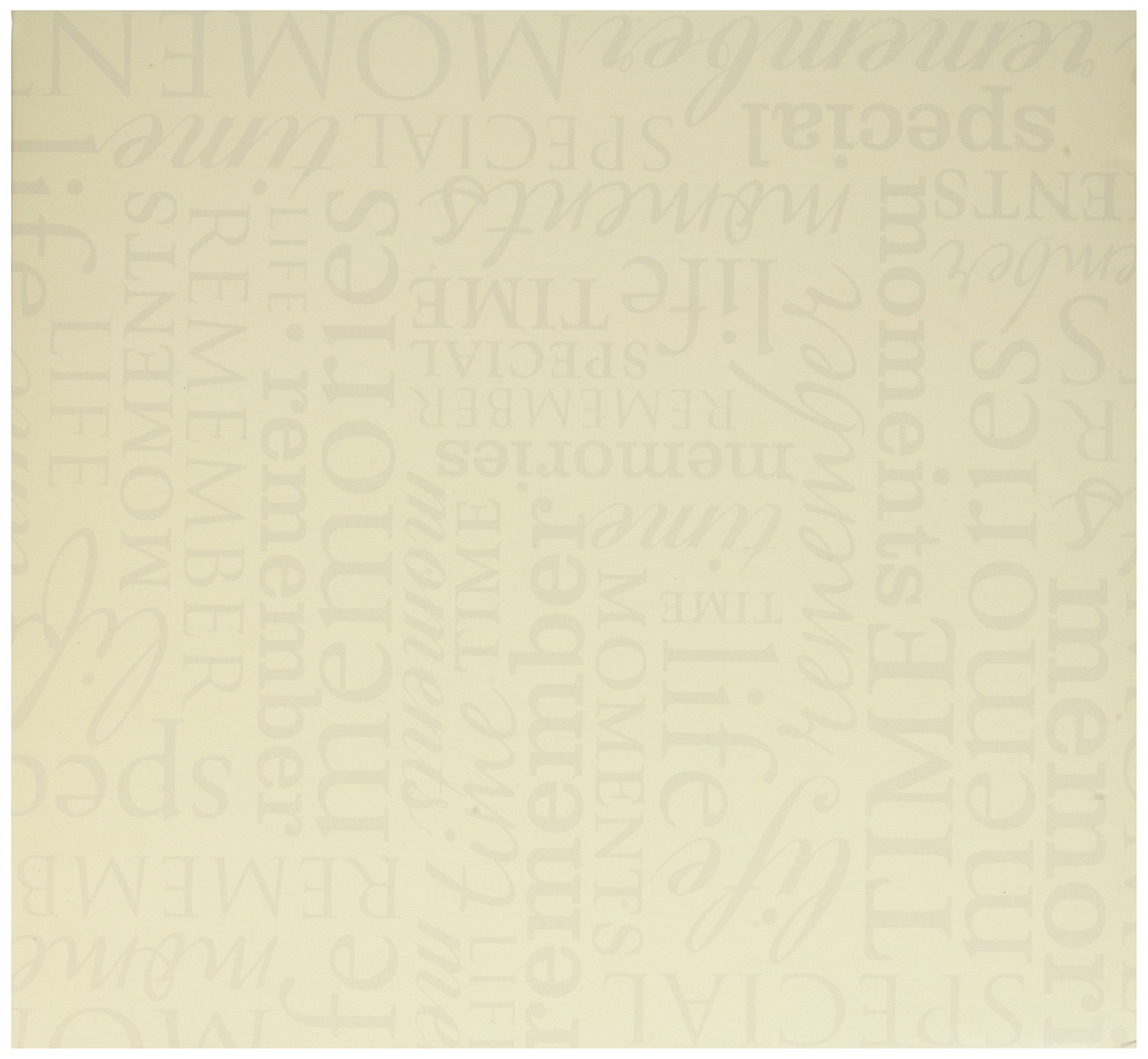Colorbok 71898D Post Bound Album 12 x 12 inch-Memories-Cream Beige
