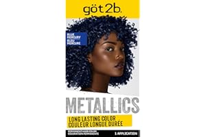got2b Metallics Permanent Hair Dye, Blue Mercury M67, Hair Color for Women & Men, Formulated with Metallic-Shine Booster for Cool, Shimmering Tones, Lasts Up to 30 Washes, 1 Kit