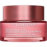 Clarins NEW Multi-Active Renewing Night Moisturizer with Niacinamide | Smooth Fine Lines Visibly Tighten Pores Even Tone and Texture Boost Glow Strengthen Moisture Barrier Skin