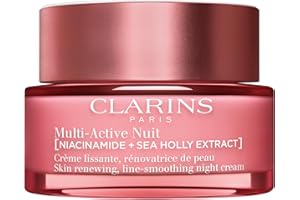 Clarins Multi-Active Renewing Night Moisturizer with Niacinamide | Smooth Fine Lines | Visibly Tighten Pores | Even Tone and Texture | Boost Glow | Strengthen Moisture Barrier | All Skin Types