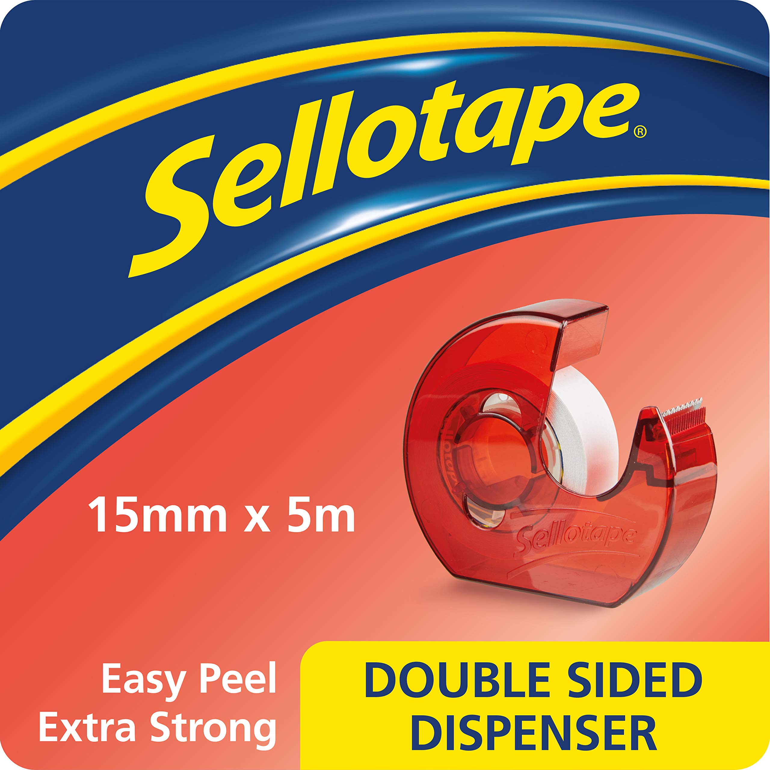 Sellotape SE4275 15mm x 5m Double Sided Tape/Dispenser