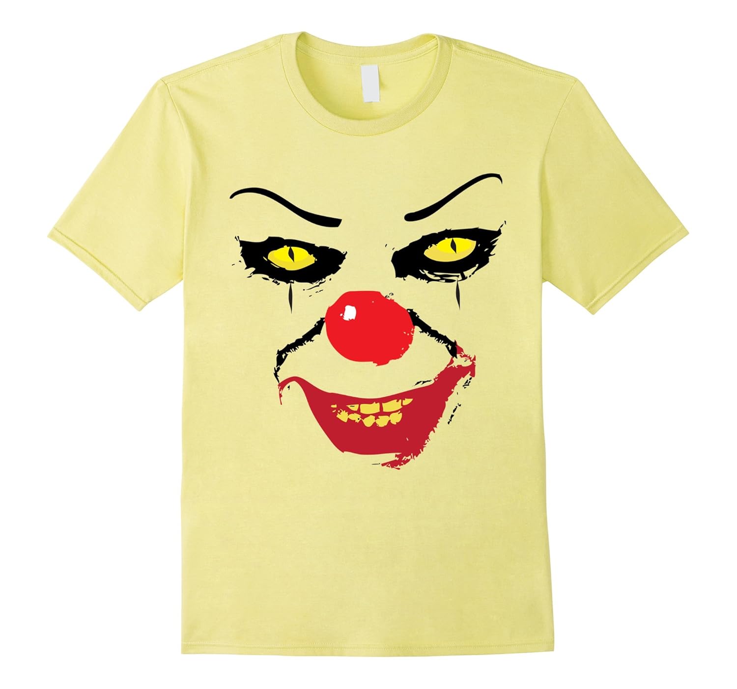 It's A Scary Clown Costume Face On A TShirt For Halloween-Rose