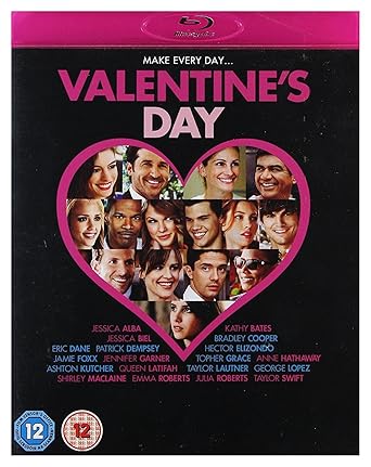 Amazon Com Valentine S Day Blu Ray 2010 Region Free Ashton Kutcher Jennifer Garner Jessica Biel Patrick Dempsey George Lopez Jessica Alba Kathy Bates Bradley Cooper Eric Dane Hector Elizondo Garry Marshall Movies Tv