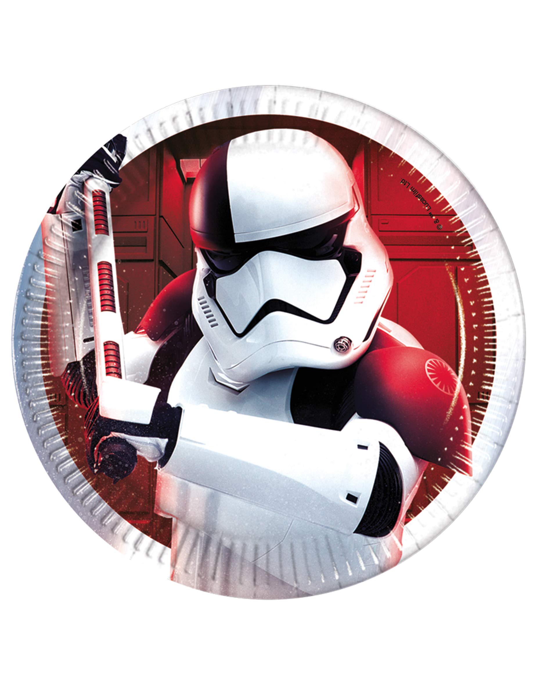 Disney Star Wars The Last Jedi Paper Plates Birthday Party Supplies, 23cm, Pack of 8