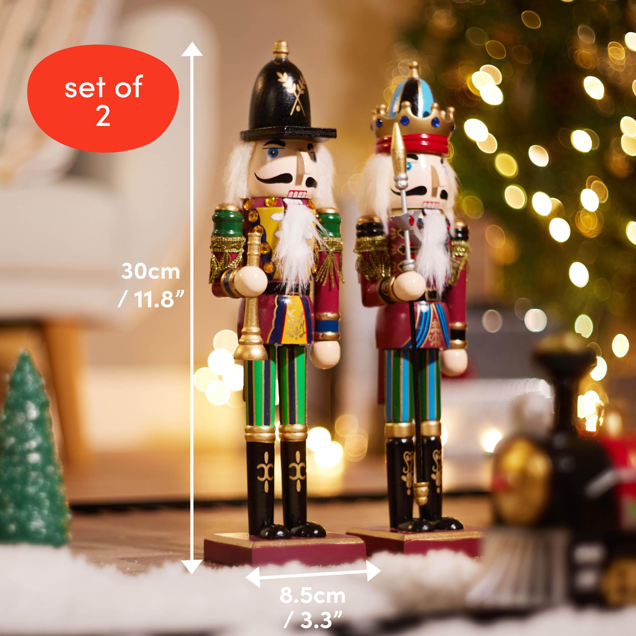 2 Wooden Nutcracker