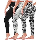3 Pack Leggings for Women High Waisted No See-Through Tummy Control Soft Yoga Pants Womens Workout Athletic Running Leggings
