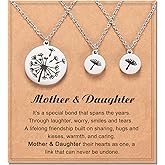 Shonyin Matching Necklace for Mother Daughter Set for 2/3, Valentines Day Gift Mother's Day Birthday Christmas Gifts for Mother Daughter