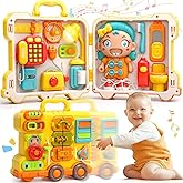 AmiDear Toddler Toys for 1-2 Year Old Girl Boy Gift, Educational Montessori Toys for 1-2Year Old, Busy Board Baby Toys 6-12 Months Age, First Christmas and Birthday Gifts