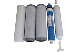 ALTONFILTER Compatible APEC Ultimate Complete 5 stage high capacity filter set for model ROES-50, RO-45, RO-PUMP RO Reverse Osmosis systems, 100% compatible + instructions and free tech support, provided by Alton