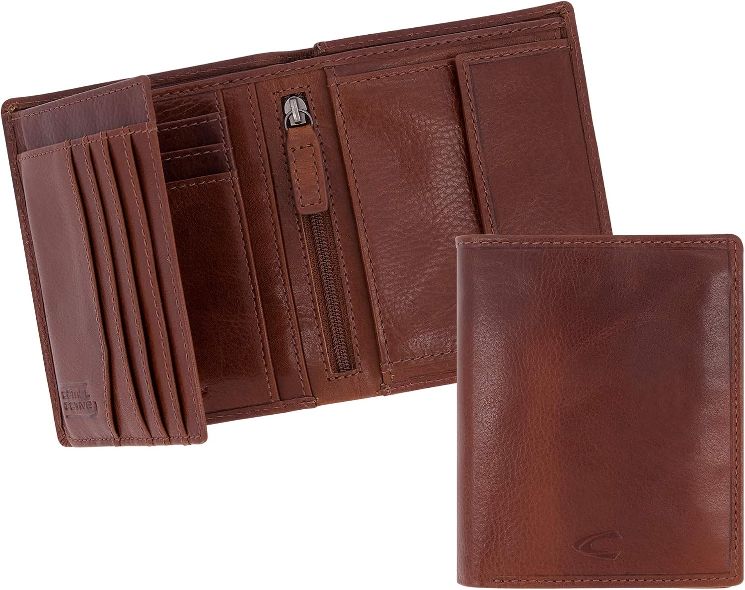 camel active, Como Men's Wallet Portrait Format, Cognac, 10 x 2 x 12, Belt Bag - Image 4