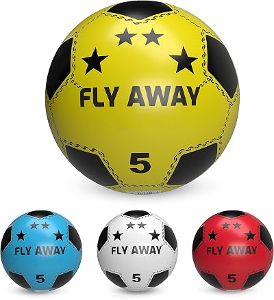 SourceDIY Soccer Shoot PVC Football for Kids Deflated Lightweight Yellow Party