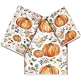 JarThenaAMCS Fall Pumpkin Bathroom Towels Set of 3 Boho Floral Pumpkin Autumn Absorbent Bath Hand Towel Waffle Wash Cloth for Guest Housewarming