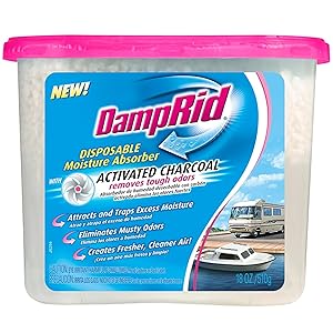 DampRid FG118RV Moisture Absorber, Charcoal RV, 18-Ounce (3)