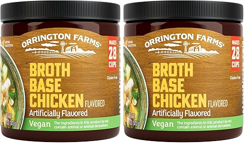 Orrington Farms All Natural Vegan Broth Base & Seasoning, Chicken, 6 Ounce (Pack of 2)