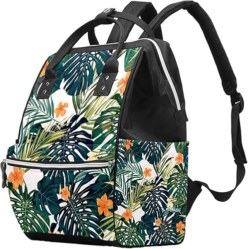 Amazon Co Jp Ayustyle リュック メンズ バックパック リュックサック レディース おしゃれ マザーズリュック 軽量 大容量 通勤 通学 旅行 植物 ハイビスカス シューズ バッグ