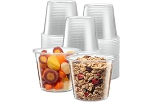 {5 oz,200 Cups} Clear Diposable Plastic Portion Cups No Lids, Small Mini Containers For Portion Controll, Jello Shots, Meal P