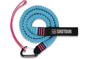 SHOTGUN Kids Ride MTB Tow Rope - Blue & Pink | Child Bike Stretch Bungee Cord Pull Behind Attachment