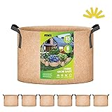 iPower Grow Bag 15 Gallon 6-Pack Heavy Duty Plant