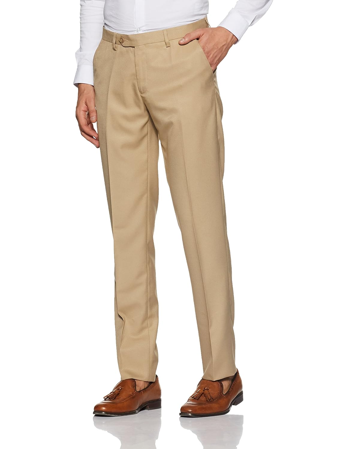 knighthood by fbb men's relaxed fit formal trousers