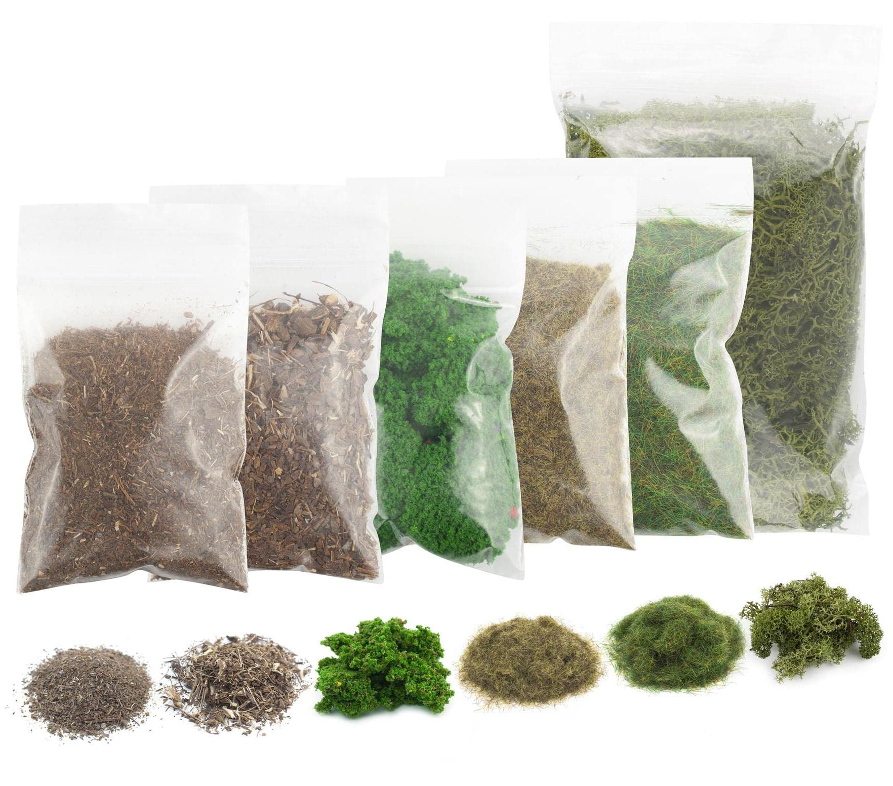 War World Scenics Summer Forest Scenery Starter Kit | Model Railway, Wargame Terrain & Diorama Landscape Materials | Railroad Layout Scenery for All Gauges