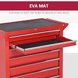 DURHAND 7-Drawer Rolling Tool Chest on Wheels Red Lockable with Side Handle view 4