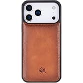 Venito Lucca Handcrafted Leather Case for iPhone 17 Pro Max (6.9"), Compatible with MagSafe, Premium Slim Protective Phone Cover, Drop/Impact Protection, Antique Brown