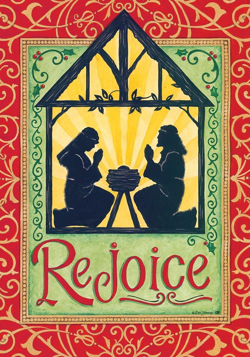 Rejoice Heilige Familie & Krippe Silhouette 71,1 x 101,6 cm Weihnachten