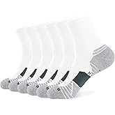 WANDER Men's Athletic Ankle Socks 6-7 Pairs Sports Moisture-wicking Running Basketball Cycling Socks 6-9/10-12/12-14