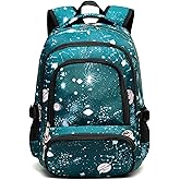 BLUEFAIRY Kids Backpack for Boys Girls Bookbags for Elementary Primary Middle School Bags Book Bags for Teens Adolescentes Back to School Gifts Mochilas Escolares para Niñas Galaxy Cyan