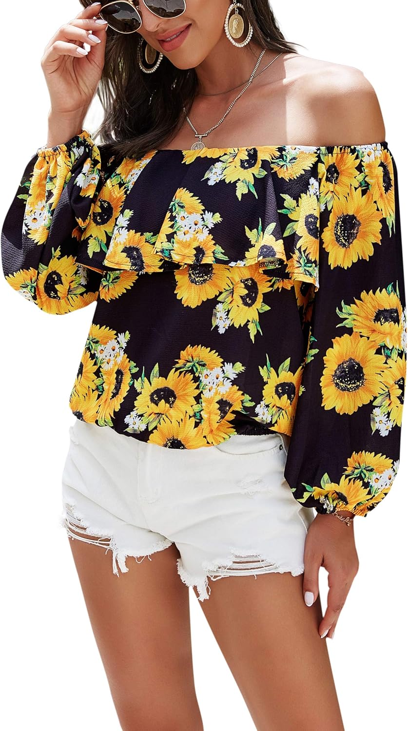 polka dot ruffle sleeve top