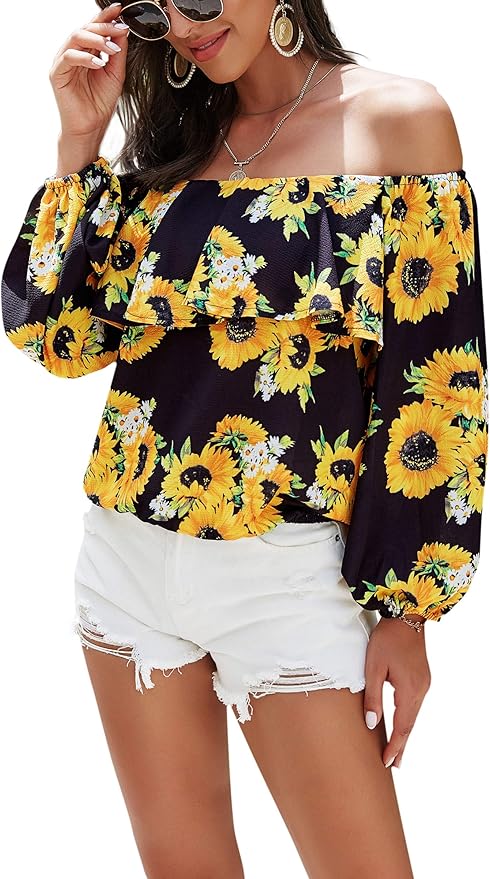 polka dot ruffle blouse