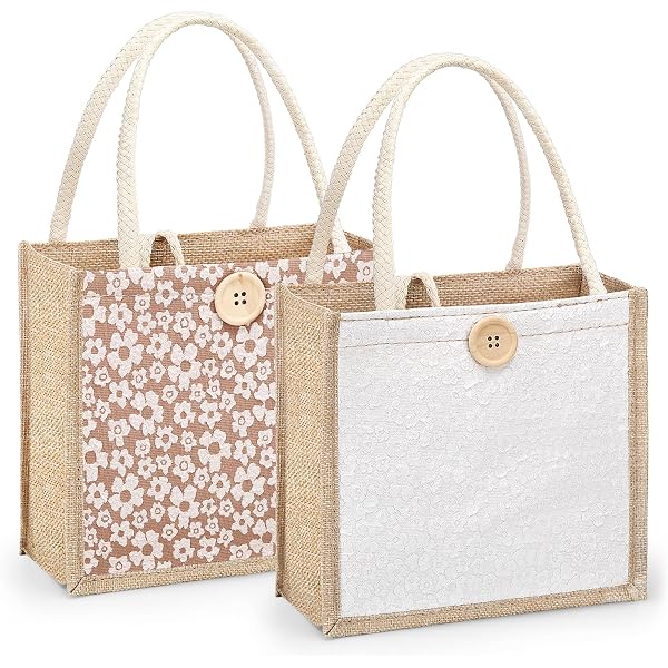 Sac Cadeau En Jute Et Coton Westford Mill - Poche Avant Et Poignées Solides