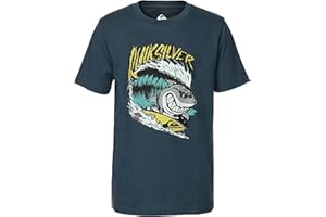 Quiksilver Boys Short Sleeve Screen Print Graphic T-Shirt, Soft & Comfortable, Regular Fit