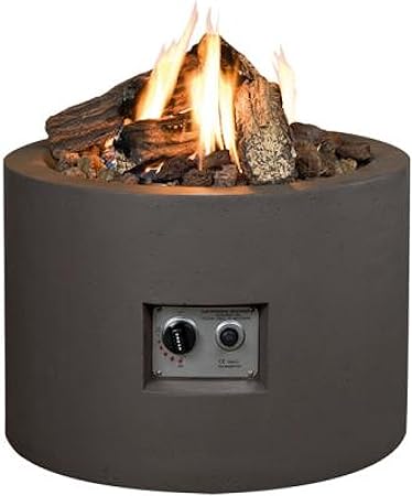 Gartenfeuer Gaskamin Tondo Braun Amazon De Garten