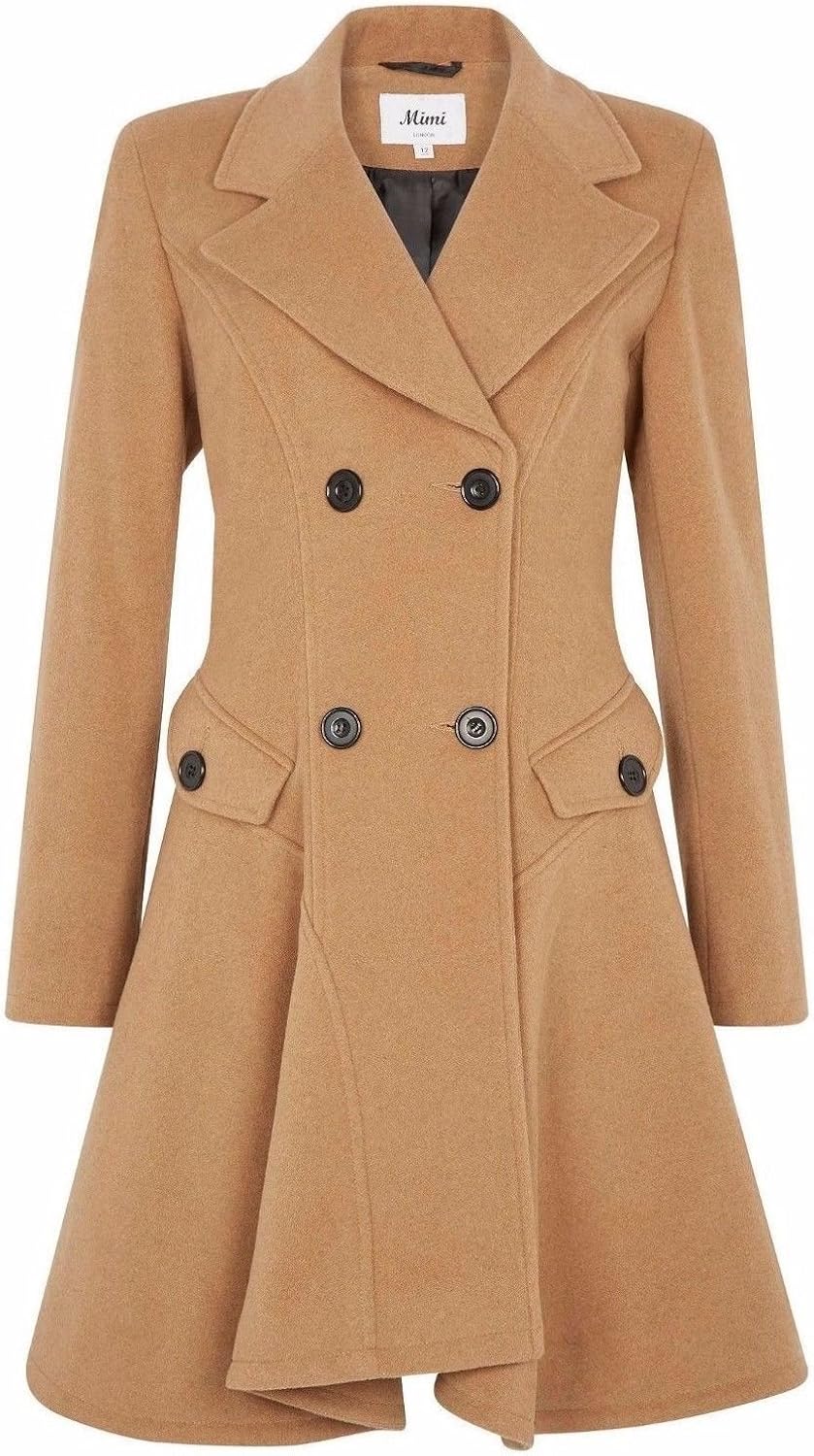 De La Creme Women's Wool & Cashmere Jacket Ladies Winter Double