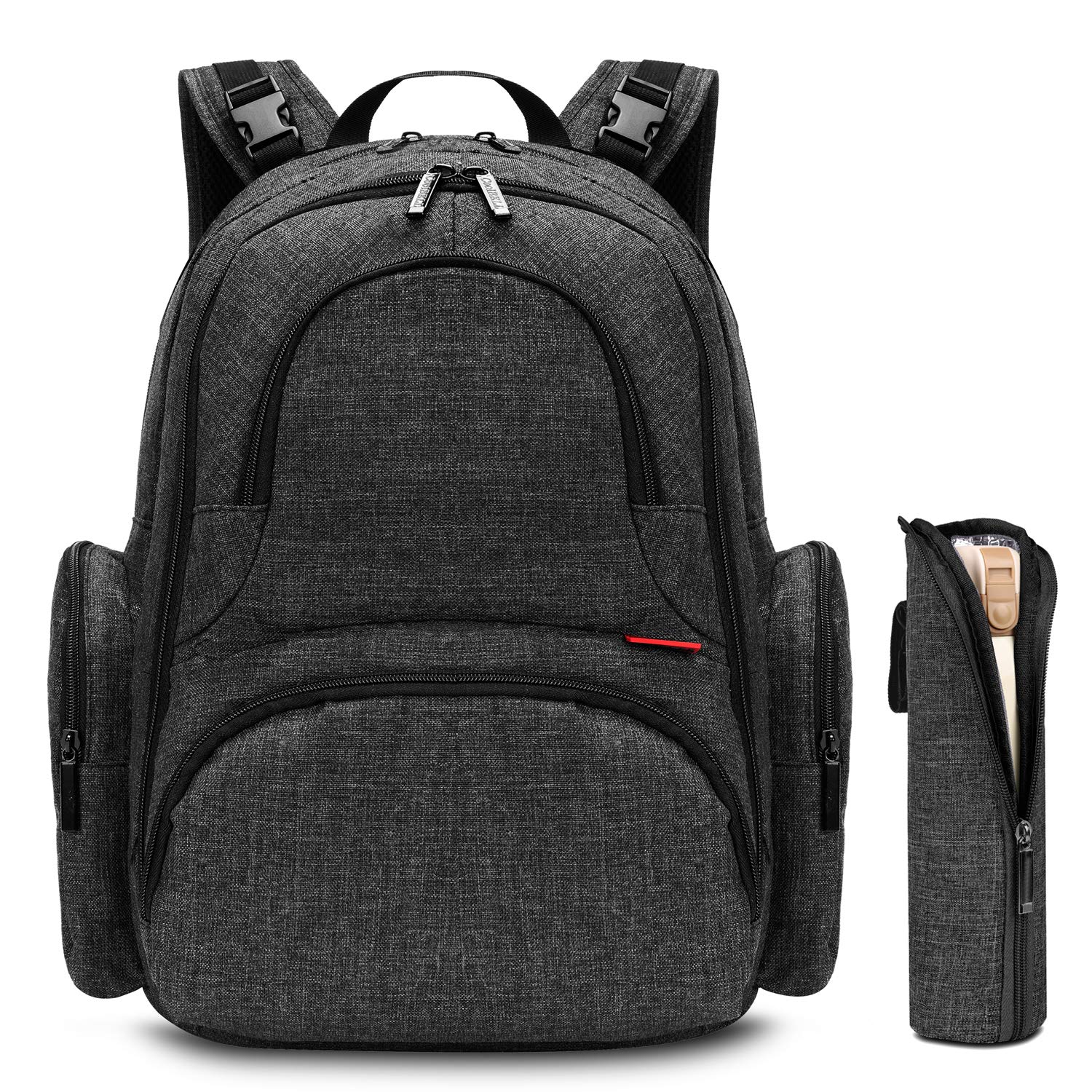 Buy Coolbell Baby Diaper Backpack With Insulated Pockets Large Size Water Resistant Baby Bag Multi Functional Travel Knapsack Include Changing Pad Black At Amazon In