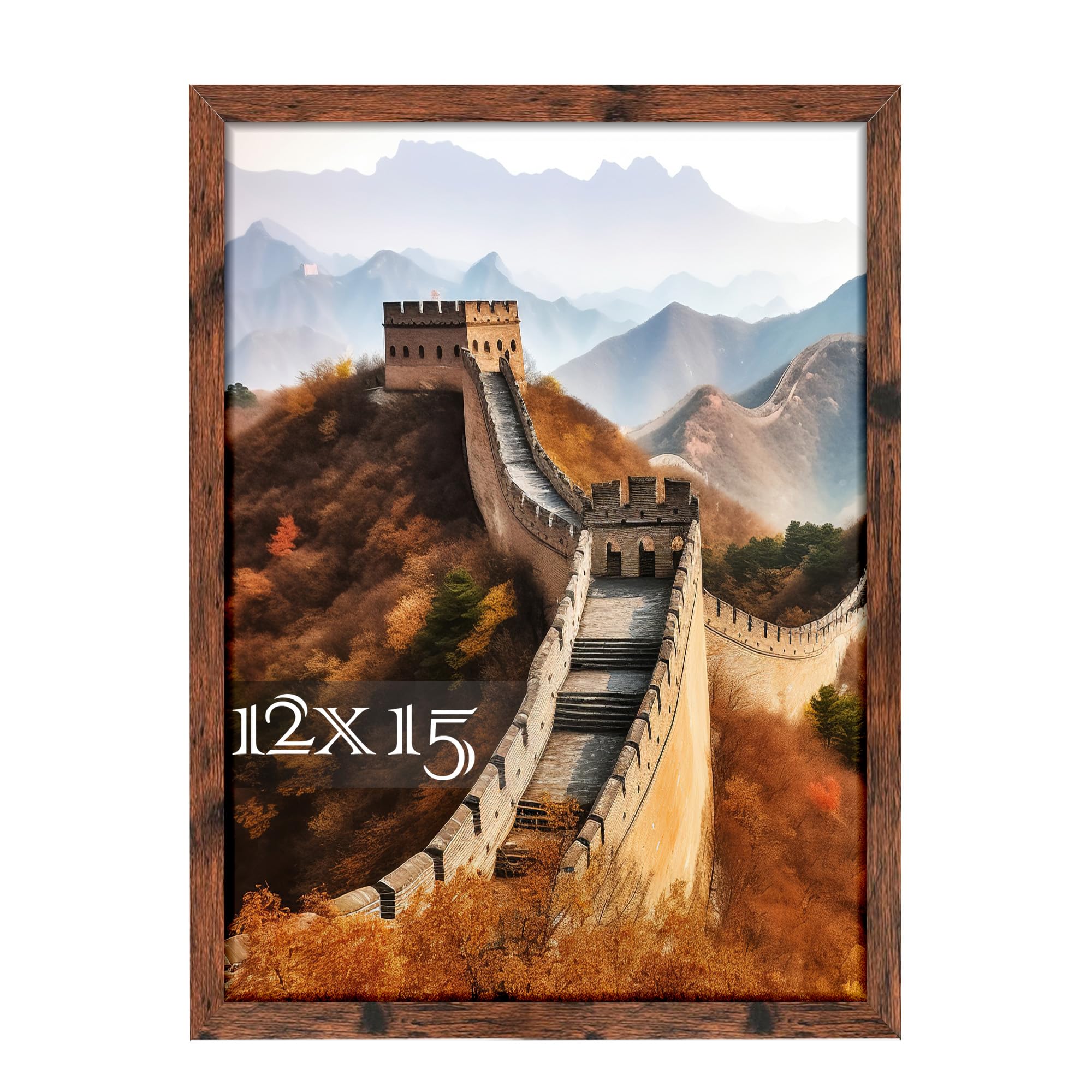 Photo 1 of Picrit 12x15 Picture Frame, Photo Frame for Wall Mounting Display, Brown