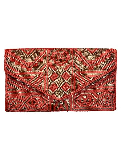 Duchess Handicraft Item Very Beautiful Red Clutch (000535BG)